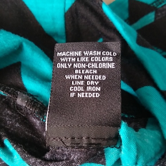 ⭐ Teal/Black Midi Skirt - Picture 5 of 5